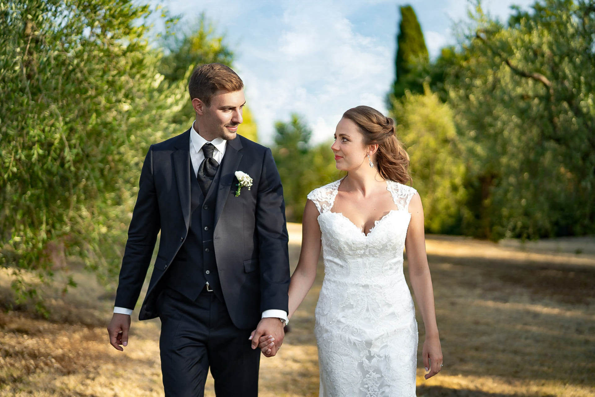 Kontrastreich Hochzeitsfoto